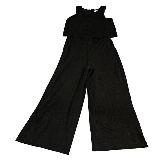 Anthropologie The Essential Freya Scalloped Layered Jumpsuit, Women Size 4 Black - Picture 5 of 15